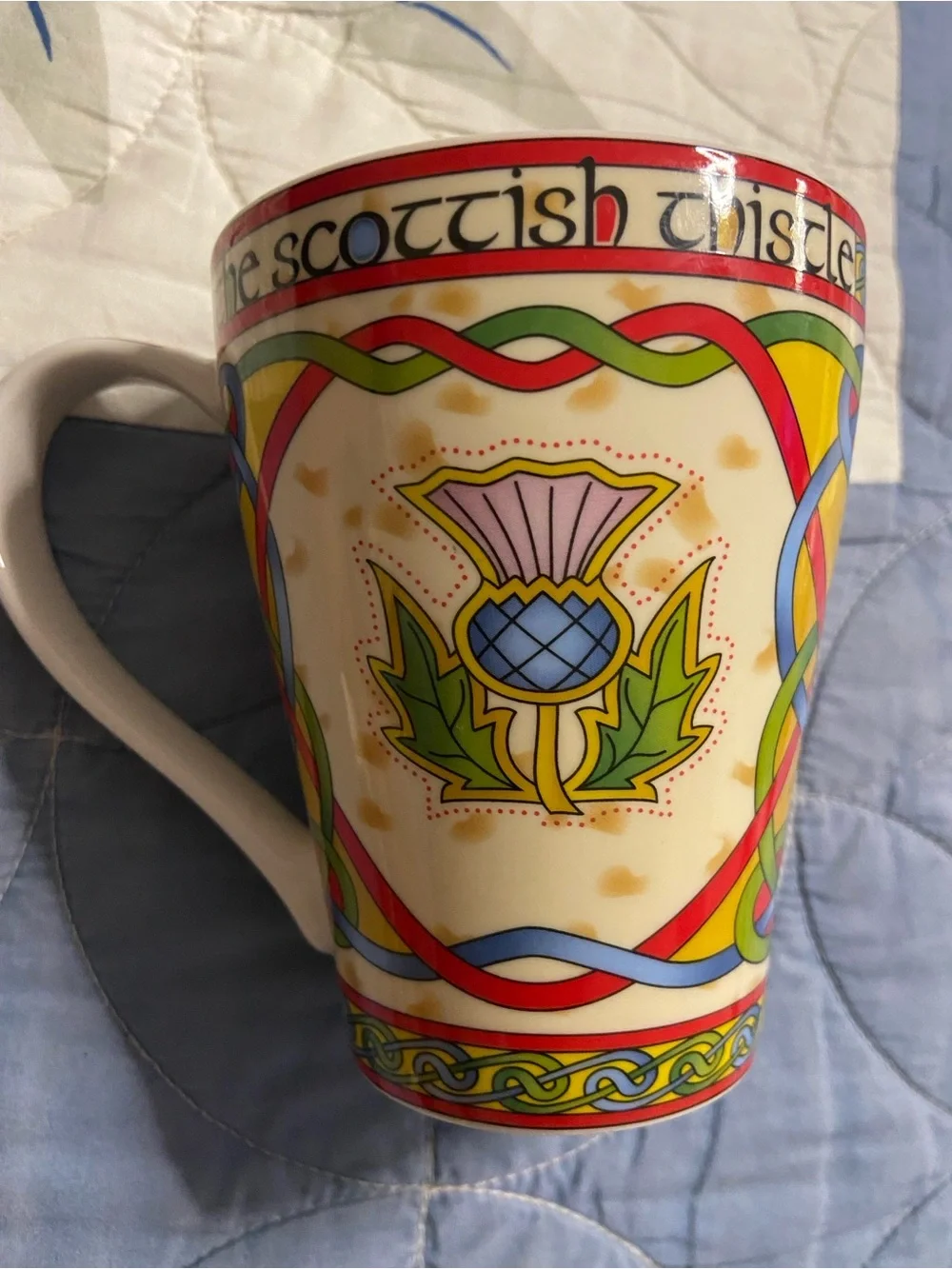 THE SCOTTISH THISTLE New Bone China CLARA Beverage Cup